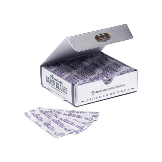 Rezerve lame de ras pentru brici cu lama interschimbabila American Razor Blades set 100 buc