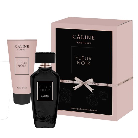 Set cadou cu apă de parfum și cremă de mâini Caline Fleur Noir