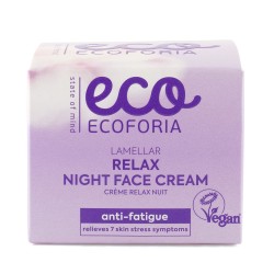 Crema de noapte cu efect relaxant pentru fata Ecoforia Lavender Clouds Lamellar 50 ml