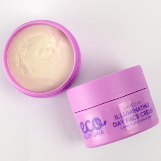 Crema de zi cu efect de iluminare pentru fata Ecoforia Lavender Clouds Lamellar 50 ml