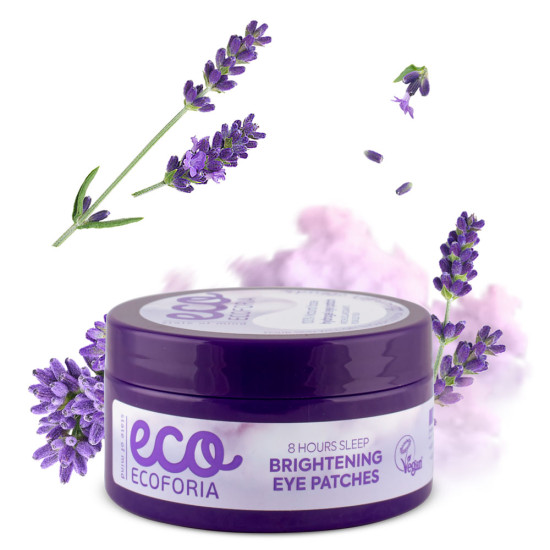 Plasturi de ochi pentru iluminare Ecoforia Lavender Clouds 60 ml