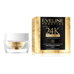 Crema anti rid de noapte pentru fata Eveline 24K Snail and Caviar 50 ml
