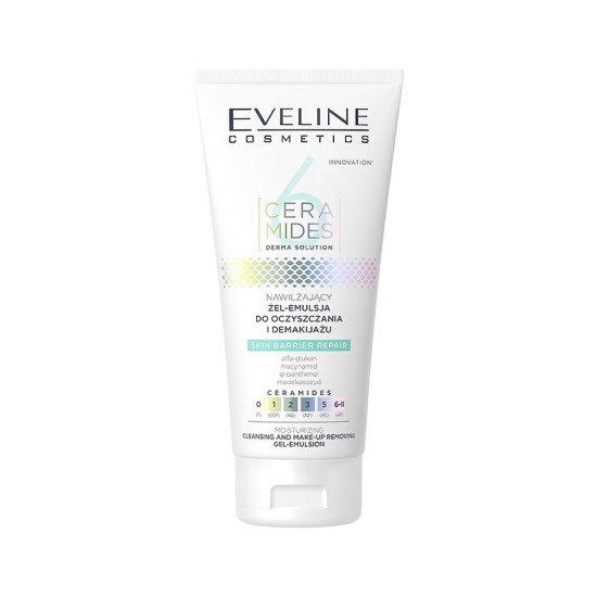 Gel-emulsie hidratare, curatare si demachiere Eveline 6 Ceramides, 150 ml