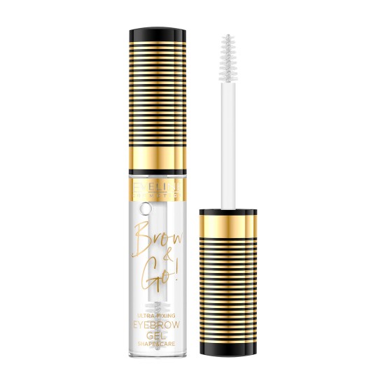 Gel transparent pentru fixarea si ingrijirea sprancenelor Eveline Brow&Go Ultra Fixing 6 ml