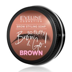 Sapun pentru stilizarea sprancenelor Eveline Brow & Go So Fluffy Brown 25 g
