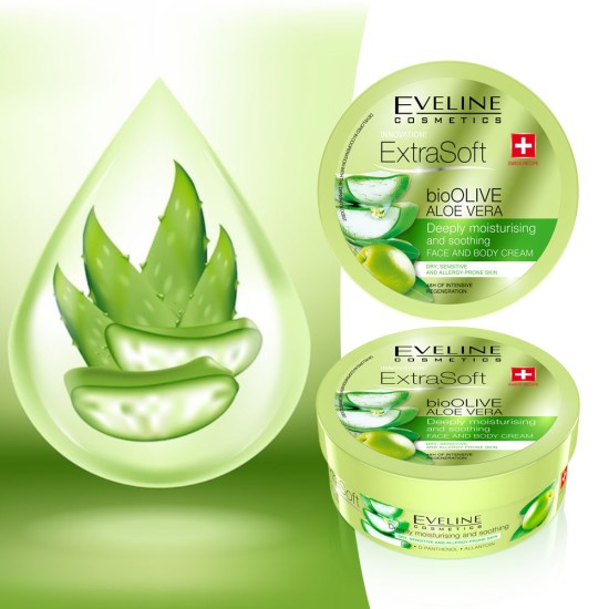 Crema de fata si corp Eveline Extra Soft bio Olive Aloe Vera 175 ml