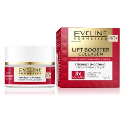 Crema de fata Eveline Lift Booster Collagen pentru netezire profunda, zi si noapte, 40+ ani, 50 ml