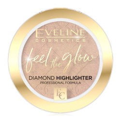 Pudra iluminare Eveline Feel The Glow Diamond Highlighter, Nr. 02, Beach Glow