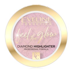 Pudra iluminare Eveline Feel The Glow Diamond Highlighter, Nr. 03, Rose Gold