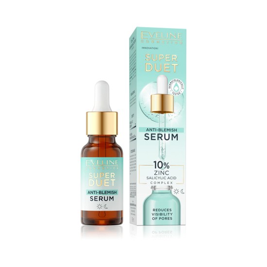 Ser Anti-Imperfectiuni cu complex 10% Zinc&Acid Salicilic Eveline Super Duet 18 ml