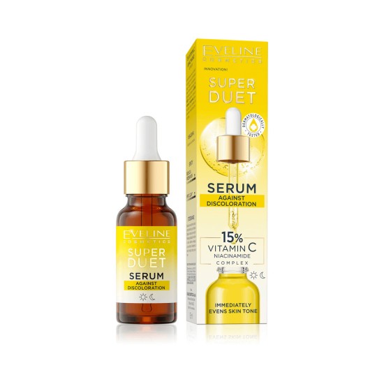 Serum impotriva decolorarii cu complex 15% Vitamina C&Niacynamid Eveline Super Duet 18 ml