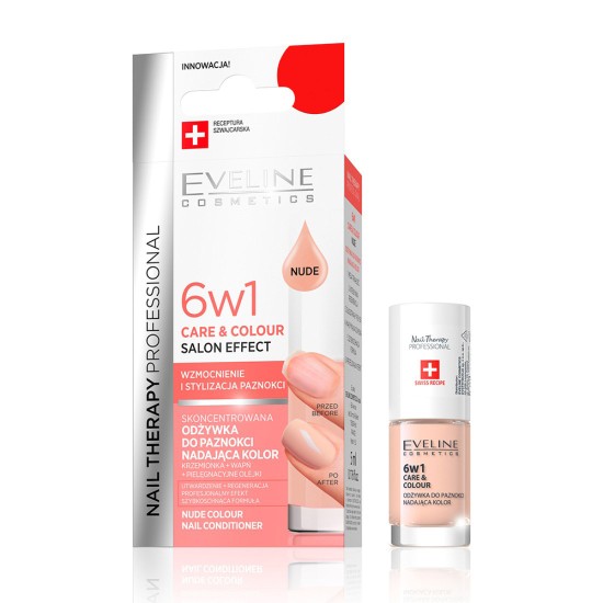 Tratament de unghii Eveline 6 in 1 Nude 5 ml