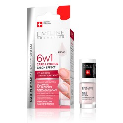 Tratament unghii Eveline 6in1 Care and Colour French 5 ml