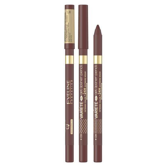 Creion de buze Variete Eveline Gel Lip Liner 09 Deep Brown