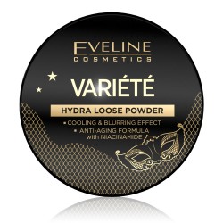 Pudra pentru machiaj cu aplicator Eveline Variete Hydra Loose Powder Cooling & Blurring Effect
