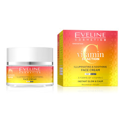 Cremă de față iluminatoare și calmantă Eveline Vitamin C 3XAction 50 ml