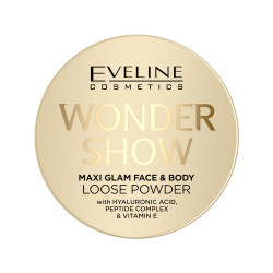Pudră pentru față și corp Eveline Wonder Show Illuminating loose powder Maxi Glam