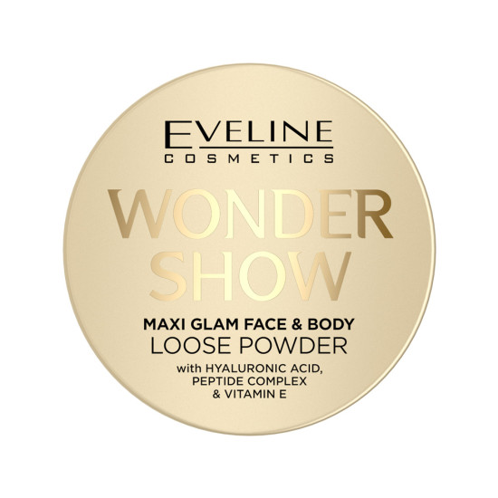 Pudră pentru față și corp Eveline Wonder Show Illuminating loose powder Maxi Glam