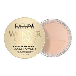 Pudră pentru față și corp Eveline Wonder Show Illuminating loose powder Maxi Glam