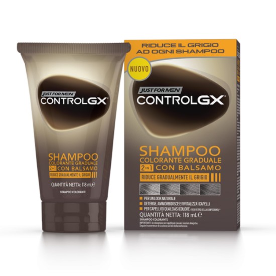 Sampon colorant gradual si balsam Just For Men Control GX 2 in 1