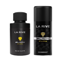 Set cadou La Rive Black Fury cu apă de toaletă și deodorant
