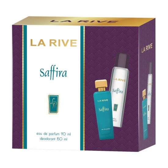 Set cadou La Rive Saffira cu apa de parfum si deodorant