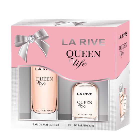 Set cadou La Rive Queen of Life cu apa de parfum 75 ml si 30 ml