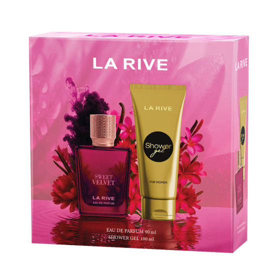 Set cadou La Rive Sweet Velvet cu apă de parfum și gel de duș