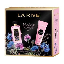 Set cadou La Rive Vintage Flowers cu apă de parfum și gel de duș