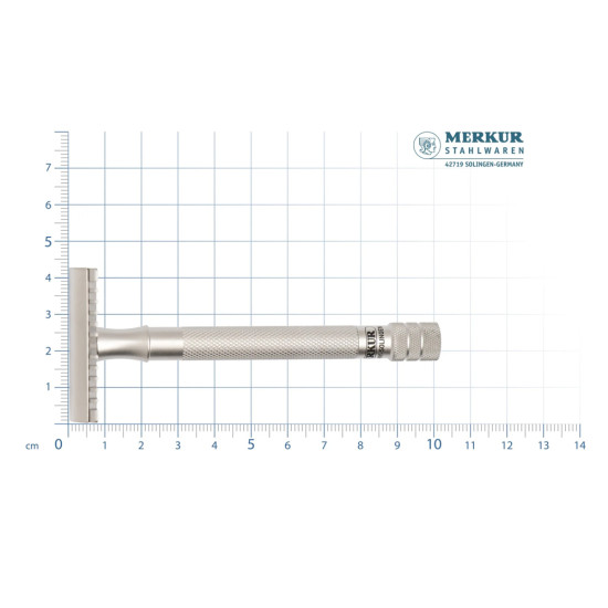 Aparat de ras safety razor cu cap cu pieptene deschis Merkur 25C Inox