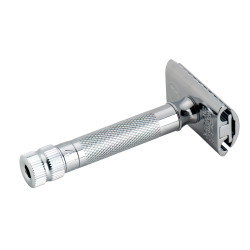 Aparat de ras safety razor cu cap cu pieptene inchis Merkur 34C Chrome Plated