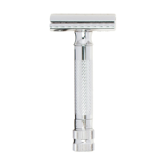 Aparat de ras safety razor cu cap cu pieptene inchis Merkur 34C Chrome Plated