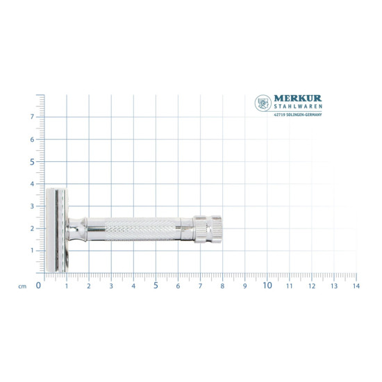 Aparat de ras safety razor cu cap cu pieptene inchis Merkur 34C Chrome Plated