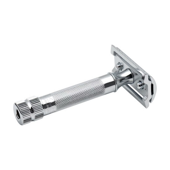 Aparat de ras safety razor cu cap cu pieptene închis Merkur 34C Chrome