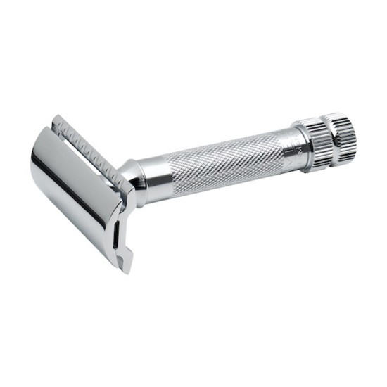 Aparat de ras safety razor cu cap cu pieptene închis Merkur 34C Chrome