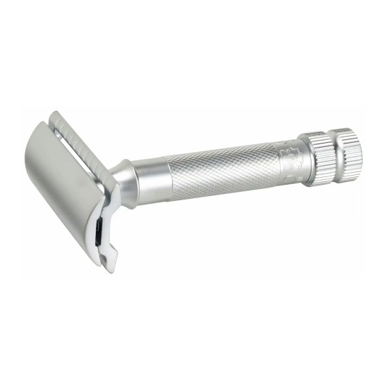 Aparat de ras safety razor cu cap cu pieptene închis Merkur 34C Matt Chrome