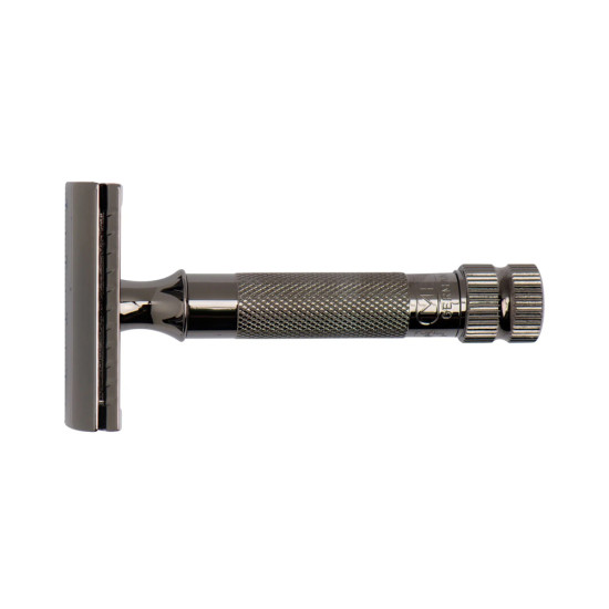 Aparat de ras safety razor cu cap cu pieptene inchis Merkur 34C Metallic Grey