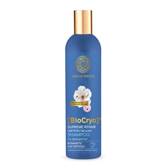 Șampon reparator Natura Siberica BioCryo Supreme pentru păr deteriorat 400 ml