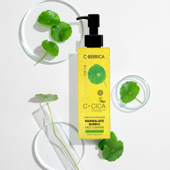 Demachiant pentru față CICA C-BERRICA Purifying freshness MARMALADE BUBBLE Soft & gentle care, 150 ml