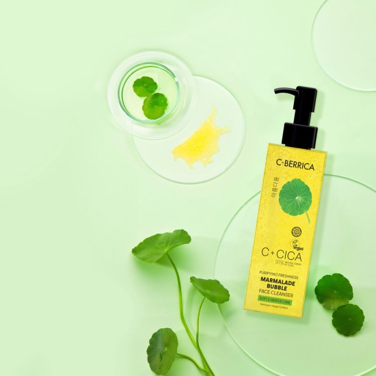 Demachiant pentru față CICA C-BERRICA Purifying freshness MARMALADE BUBBLE Soft & gentle care, 150 ml