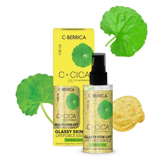 Esență facială CICA C-BERRICA Glassy Skin Lift LIFEFORCE ESSENCE Supreme look, 50 ml