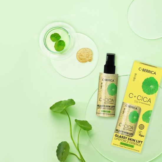 Esență facială CICA C-BERRICA Glassy Skin Lift LIFEFORCE ESSENCE Supreme look, 50 ml