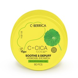 Plasturi de ochi CICA C-BERRICA Soothe & Depuff HYDROGEL, îngrijirea zonei delicate din jurul ochilor, 60 buc