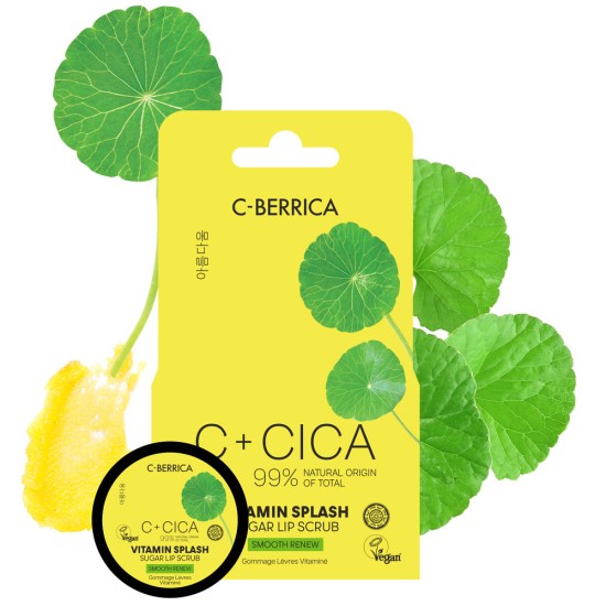 Scrub de buze CICA C-BERRICA Vitamin Splash SUGAR RENEW Smooth renew, 10 ml