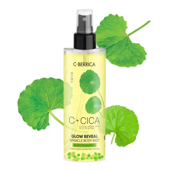 Body mist CICA C-BERRICA Glow Reveal MIRACLE Velvety touch effect, 200 ml