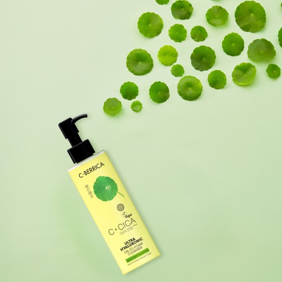 Ulei spumant de curățare CICA C-BERRICA Ultra Hyaluronic Daily light solution, 150 ml