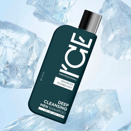 Șampon curățare profundă, toate tipurile de păr, pentru bărbați, ICE Professional, 250 ml