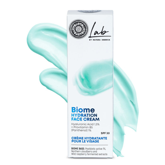 Crema de fata hidratanta cu protectie solara SPF 30 Natura Siberica LAB Biome Hydration 50 ml