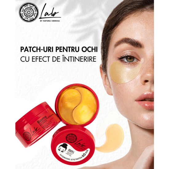 Plasturi cu efect de intinerire pentru ochi Natura Siberica Biome 24K Gold 60 buc