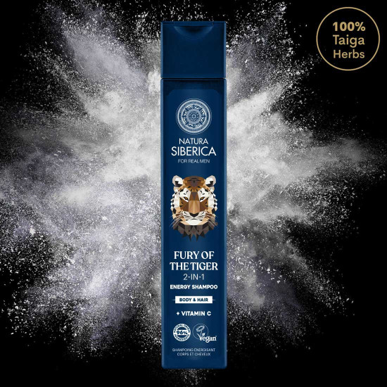 Sampon energizant 2 in 1 pentru corp si par Natura Siberica for Men Fury of the Tiger 250 ml